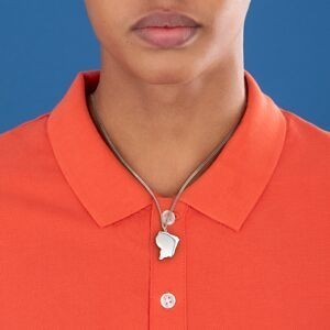 Collier Acier Carte Guyane 25*35mm Chaîne 2.5mm 50  à 55cm