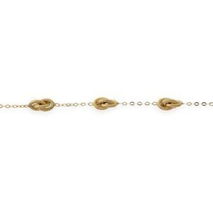 Collier Or 750 Nœuds Forçat Antillais 6mm 45cm