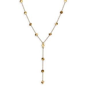 Collier Y Or 750 1mm Cubes 3mm Pendant 60mm 44cm