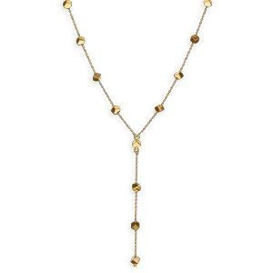 Collier Y Or 750 1mm Cubes 3mm Pendant 60mm 44cm