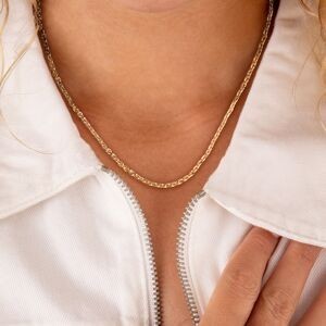 Collier Chaîne Plaqué Or Maille Forçat 1.6mm 50cm