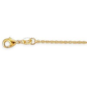 Collier Chaîne Plaqué Or Maille Forçat 1.6mm 50cm