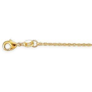 Collier Chaîne Plaqué Or Maille Forçat 1.6mm 50cm