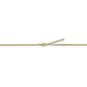 Collier Acier Jaune Cœur Motif Fantaisie 25*30mm Chaîne Gourmette 2mm 45  à 48cm