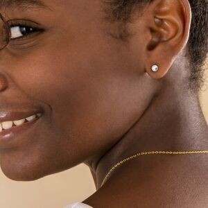 Boucles D'oreilles Argent 925 Boule 4mm