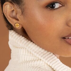Boucles D'oreilles Or 750 Bouton 10mm