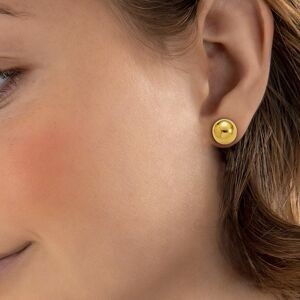 Boucles D'oreilles Boule 10mm Plaqué Or