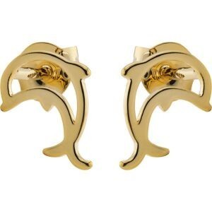 Boucles D'oreilles Plaqué Or Dauphin 7*10mm