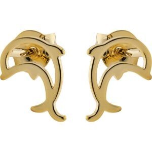 Boucles D'oreilles Plaqué Or Dauphin 7*10mm