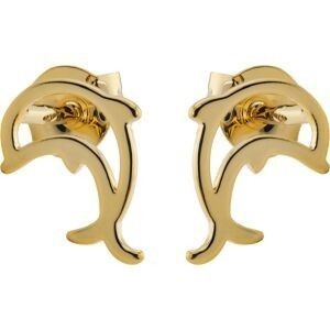 Boucles D'oreilles Plaqué Or Dauphin 7*10mm