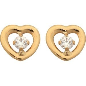 Boucles D'oreilles Or 375 Cœur 5.3*5.7mm Fermoir Or 375 Sicilone