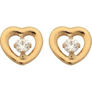 Boucles D'oreilles Or 375 Cœur 5.3*5.7mm Fermoir Or 375 Sicilone