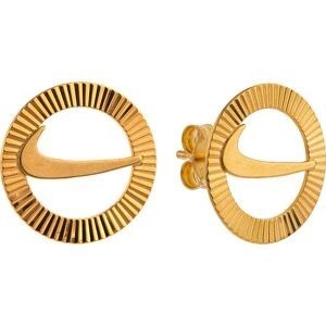 Boucles D'oreilles Or 750 Virgule Cercle Diamanté 13mn