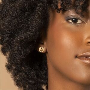 Boucles D'oreilles Or 375 Carte Guadeloupe Etoile Cercle Diamanté 15mn