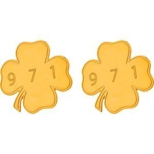 Boucles D'oreilles Or 750 Trèfle 971 14.5mm