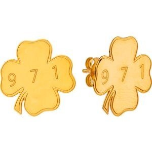 Boucles D'oreilles Or 750 Trèfle 971 14.5mm