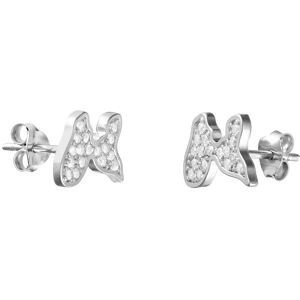 Boucles D'oreilles Argent 925 Carte Guadeloupe Zirconium 8.3*12.5mm