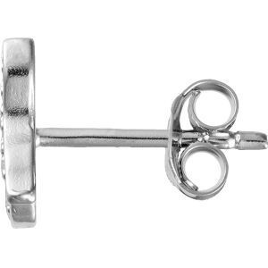 Boucles D'oreilles Argent 925 Carte Guadeloupe Zirconium 8.3*12.5mm