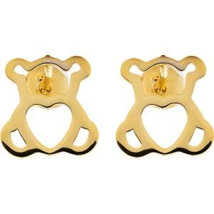 Boucles D'oreilles Plaqué Or Ourson 9*10mm