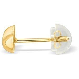 Boucles D'oreilles Or 375 Cœur 4.5*5.5mm Fermoir Or 375 Silicone
