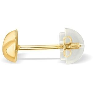 Boucles D'oreilles Or 375 Cœur 4.5*5.5mm Fermoir Or 375 Silicone