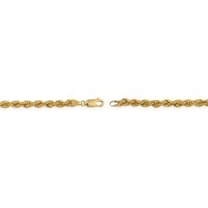 Bracelet Or 375 Maille Corde Creux 4.4mm 19cm