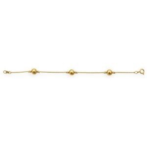 Bracelet Plaqué Or Boules 8mm 18cm