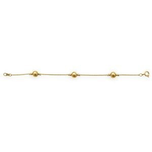Bracelet Plaqué Or Boules 8mm 18cm