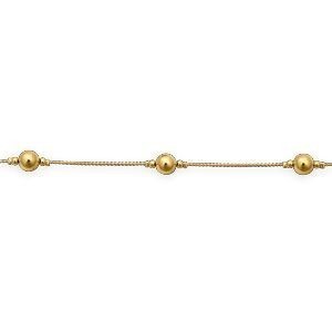 Bracelet Plaqué Or Boules 8mm 18cm