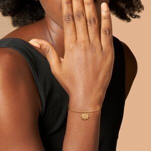 Bracelet Acier Jaune Soleil Zirconium 15.5mm 18  à 21cm