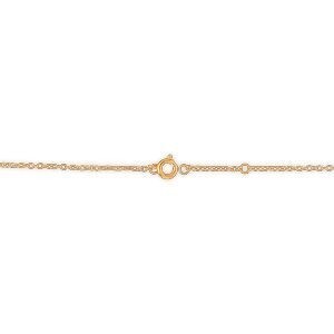 Chaîne Main Plaqué Or 20  à 22cm Carte Martinique 8*17mm Cristal Grenat 4mm