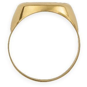 Chevalière Or 750 Ronde Satinée 14mm Corps 4.3mm Au plus Etroit Taille 70