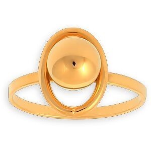 Bague Or 375 Boule 7mm Taille 54