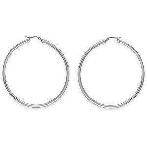 Créoles Acier 60mm Tube 3mm