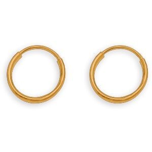 Créoles Or 375 Flexibles 10mm Tube 1mm
