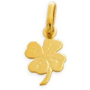 Pendentif Or 375 Trèfle 8*16mm Avec Bélière