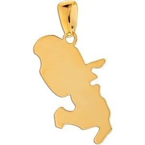 Pendentif Or 375 Carte Martinique 13*16mm Avec Bélière