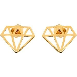 Boucles D'oreilles Plaqué Or Forme Diamant 10*13mm
