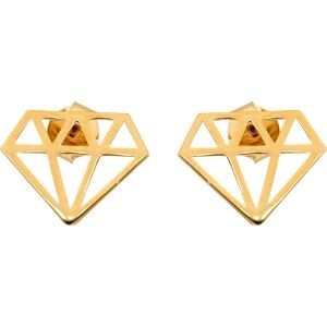 Boucles D'oreilles Plaqué Or Forme Diamant 10*13mm