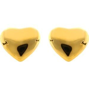 Boucles D'oreilles Acier Jaune Cœur 16*14mm