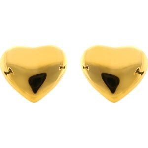 Boucles D'oreilles Acier Jaune Cœur 16*14mm