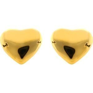 Boucles D'oreilles Acier Jaune Cœur 16*14mm