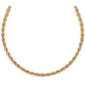 Collier Plaqué Or Maille Corde 4mm 70cm