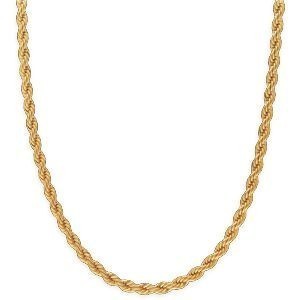 Collier Plaqué Or Maille Corde 4mm 70cm