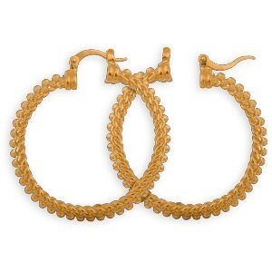 Créoles Plaqué Or Fantaisie Ajouré 30mm Tube 8.5mm