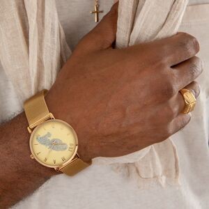 Montre Unisexe G97 36mm Cadran Gravure Dorés Martinique Argenté Brac Mesh Doré 17.5mm 3atm