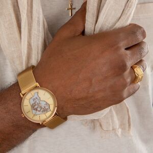 Montre Homme G97 36mm Cad Doré Guyane Arg Orpailleur Doré Brac Mesh Doré 17.5mm 3atm