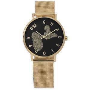 Montre Unisexe G97 36mm Cad Doré Noir Gravure Guadeloupe Dorées Brac Mesh Doré 17.5mm 3atm