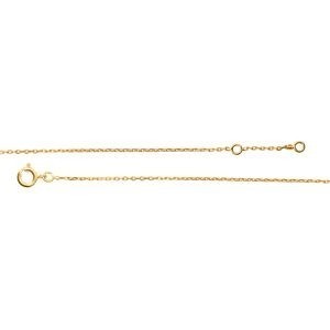 Chaîne Cheville Plaqué Or 25  à 27cm Nœud Antillais 6mm Cristal Grenat 4mm
