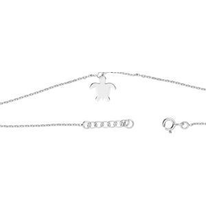 Chaîne Cheville Argent 925 25  à 27cm Tortue 10*11mm